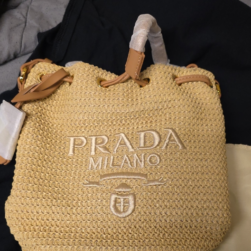 Prada Tan Woven Mini Bag